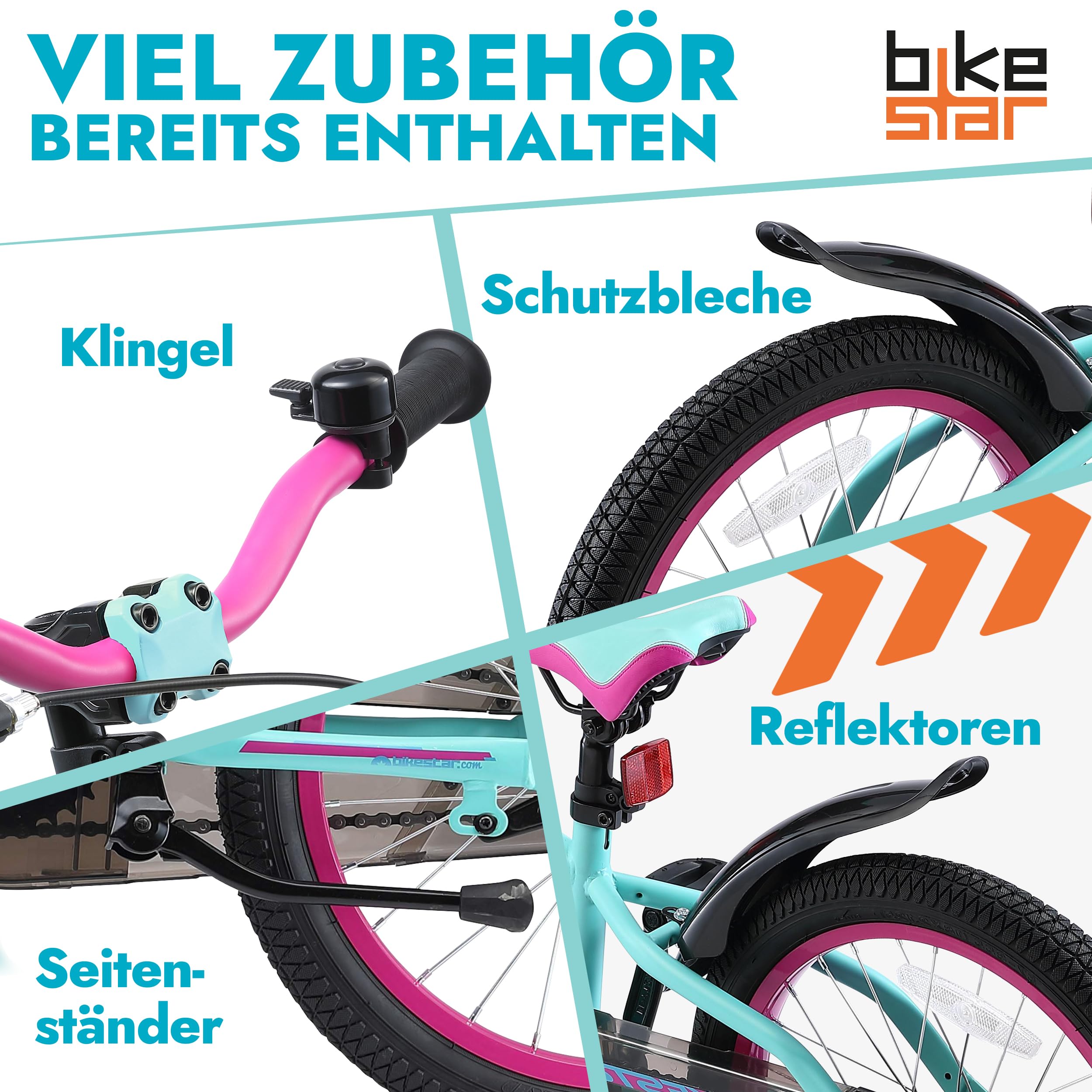 BIKESTAR Kinderfahrrad 18 Zoll für Mädchen und Jungen ab 5 Jahre | Kinderrad Urban Jungle | Fahrrad für Kinder | Risikofrei Testen