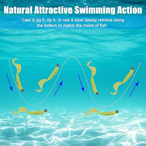 Miniatura 7 de Kit de ganchos para cabeza de plantilla de pesca, 65 piezas de señuelos de pesca de crappie Bass Walleye jig Heads para pesca redonda pintada