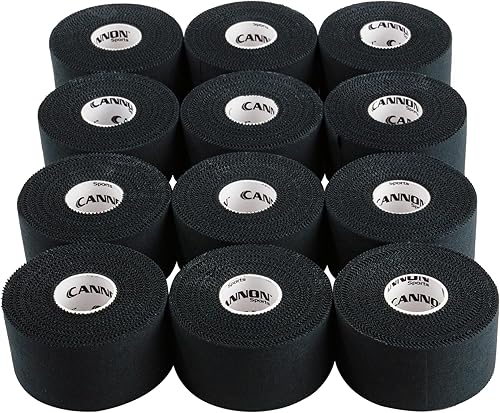 Cannon Sports Cinta atlética de 1.5 pulgadas x 45 pies por rollo para atletas, entrenadores, uso doméstico o profesional, paquete de 12 unidades