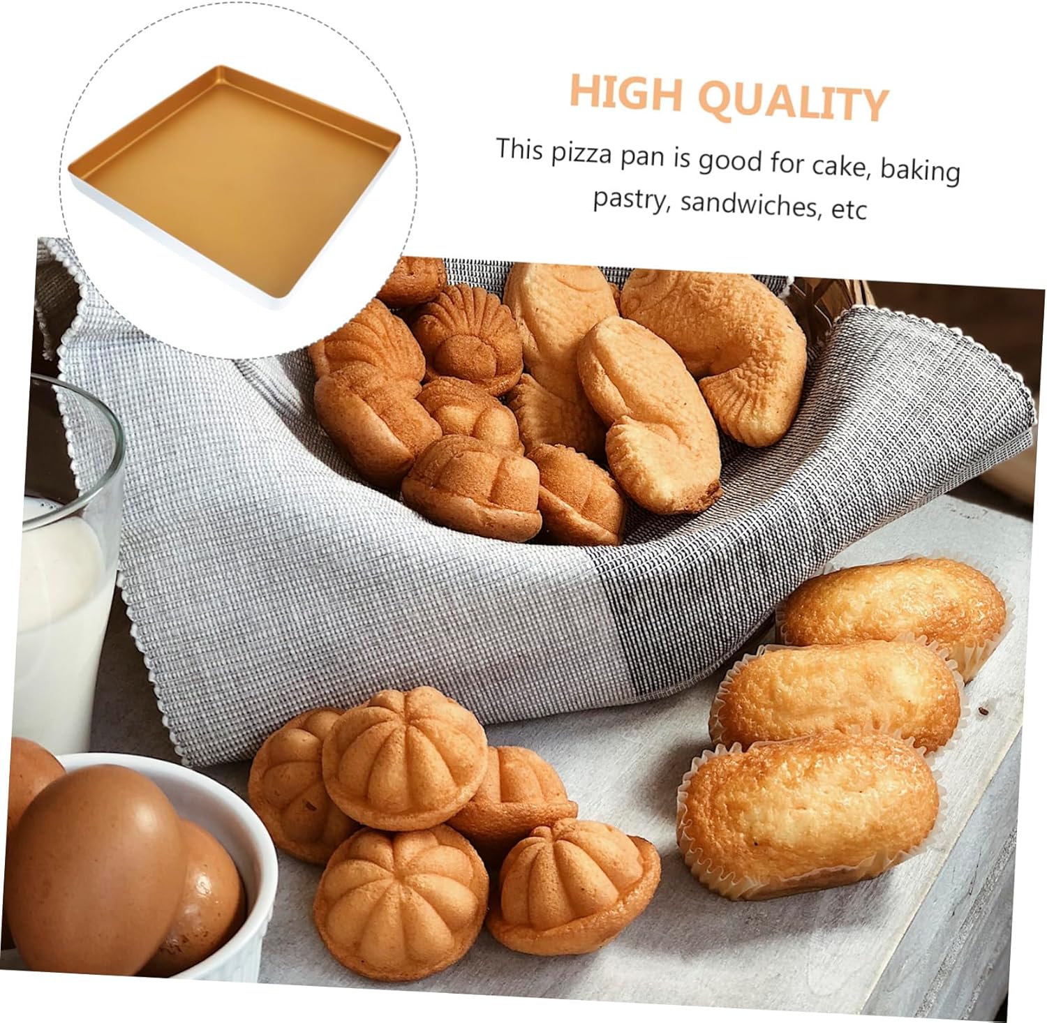 Nonstick Baking Tray Square Bakeware for Pizza and More Material for Uniform Heating Easy Release Essential for Home Cooking Gatherings