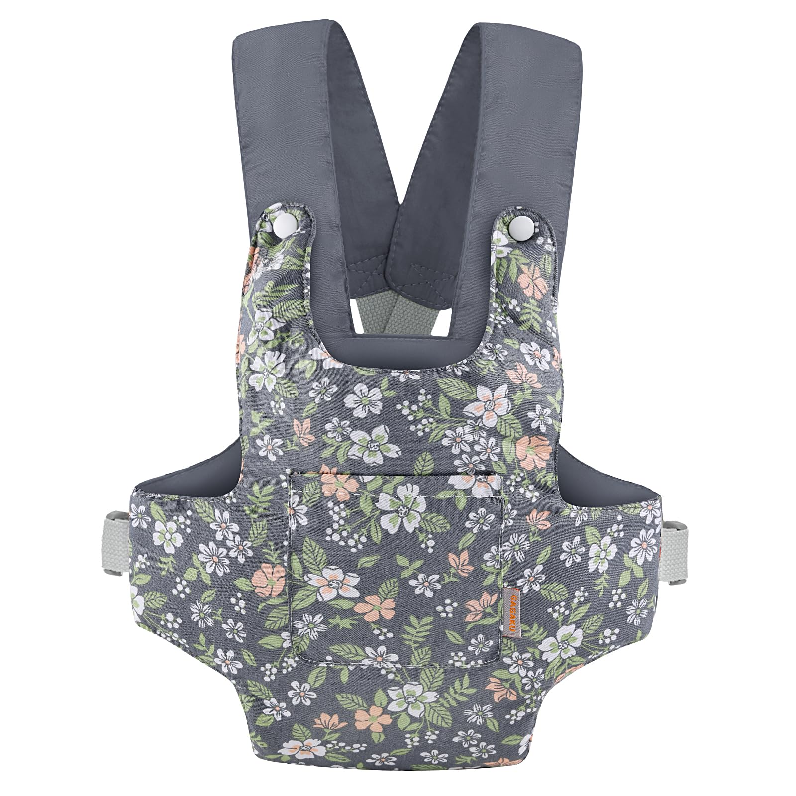 GAGAKU Baby Doll Carrier for Toddlers Toy Baby Carrier for Kids Reborn Dolls Accessories for Little Girls - Grey - Leaf