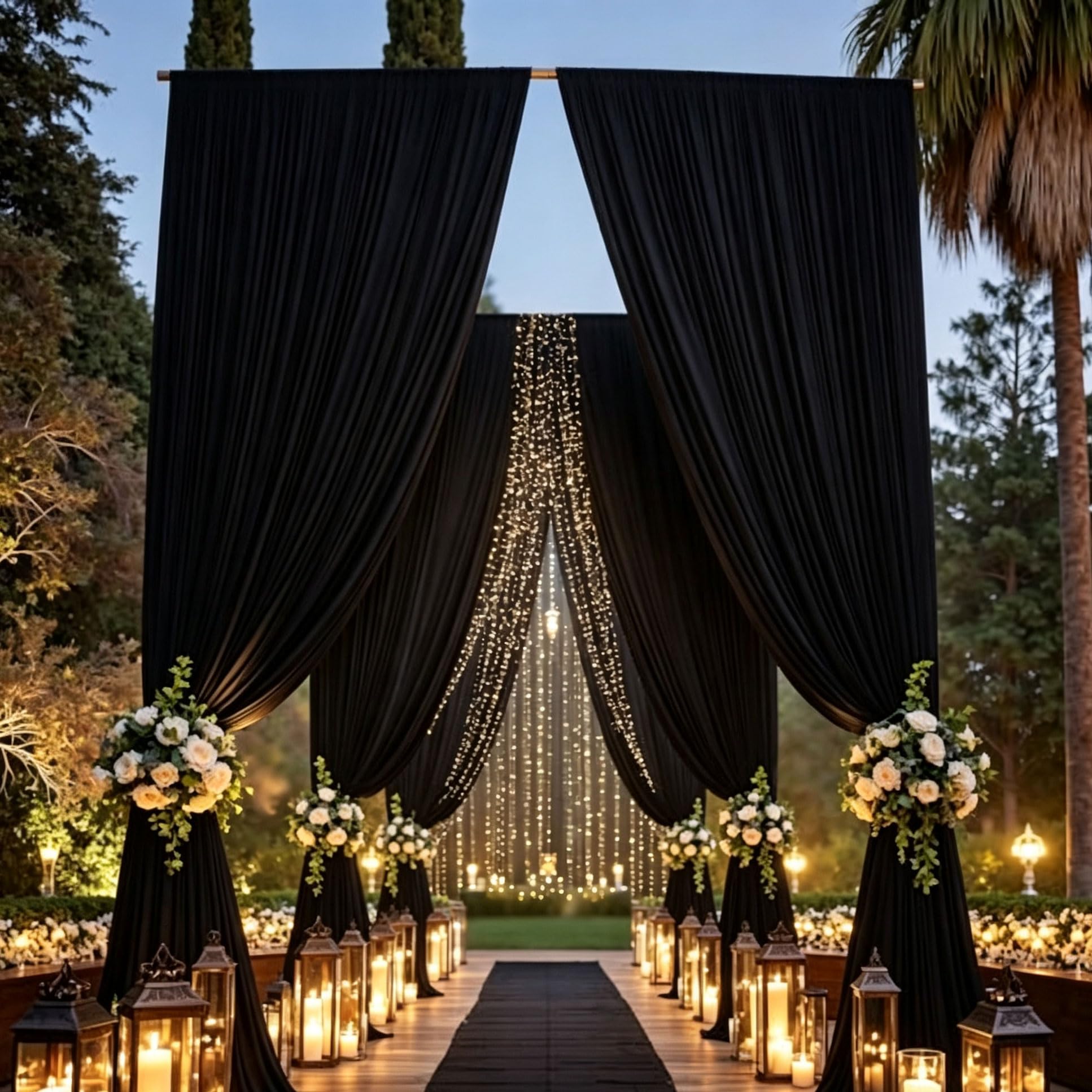 2 Paneles de Paño para Techo 150x600cm para Bodas y Fiestas