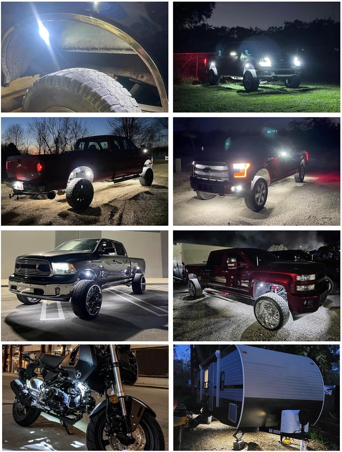 YUGUANG 12 Pods Rock Lights for Trucks, 6000K Pure White