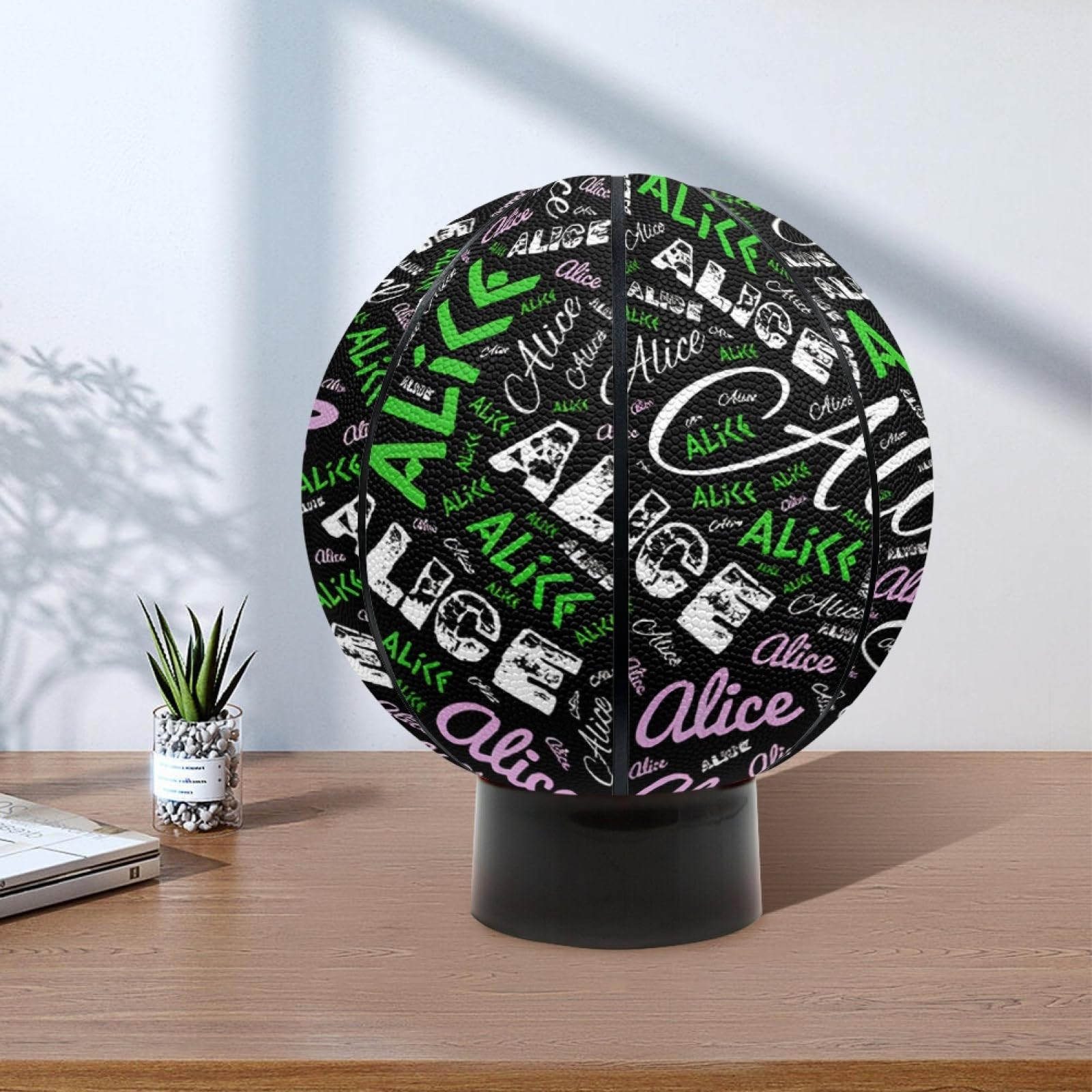 Baloncesto Personalizado con Nombre, Regalo Deportivo Personalizado,Talla 7/Talla 5, Regalo de Cumpleaños Personalizado, Regalo para Amantes del Baloncesto