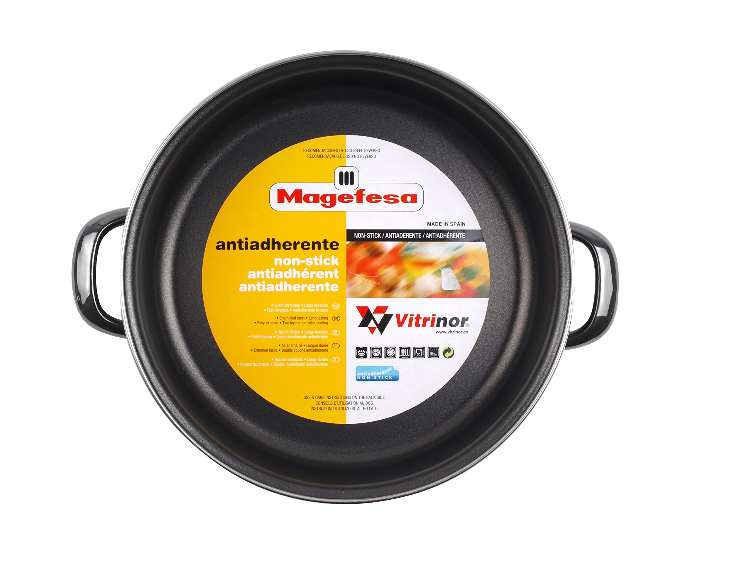 Megafesa Glass - Pie dish, 28cm diameter, black glass colour