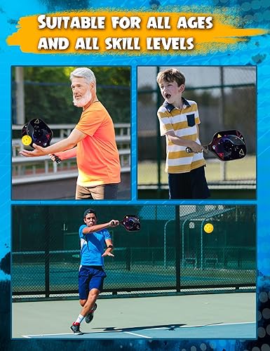 Miniatura 6 de JOYAIRE Pickleball Paddles Set of 2, Pickleball Set Graphite Carbon Fiber Honeycomb Core Lightweight Pickle Ball Raquette Set of 2, with 4