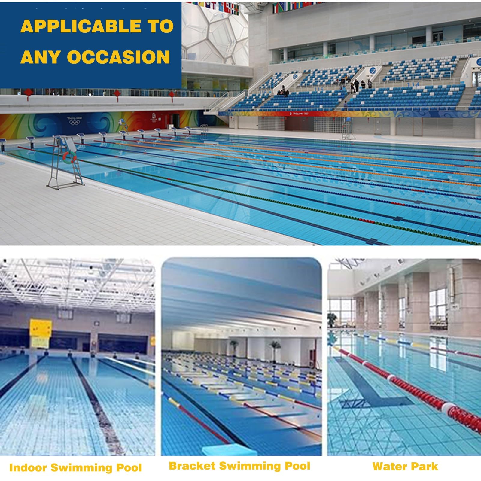 Ligne de sécurité pour Piscine enterrée - Barrière de sécurité Flottante en Fil d'acier de 1 m/3,3 pi pour piscines, prévient Les Accidents, idéale pour Les Enfants et Les Animaux Domestique