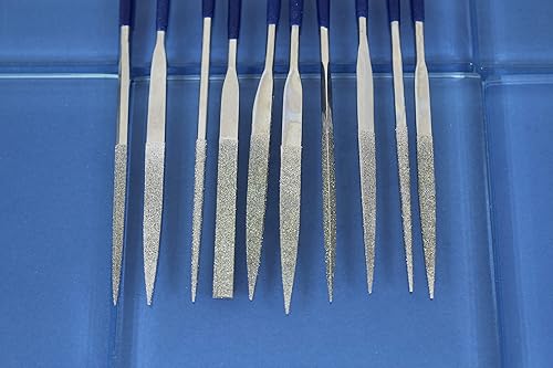 Miniatura 2 de TEMO Juego de archivos industriales con revestimiento de diamante de 5-12 pulgadas de largo de 10 piezas