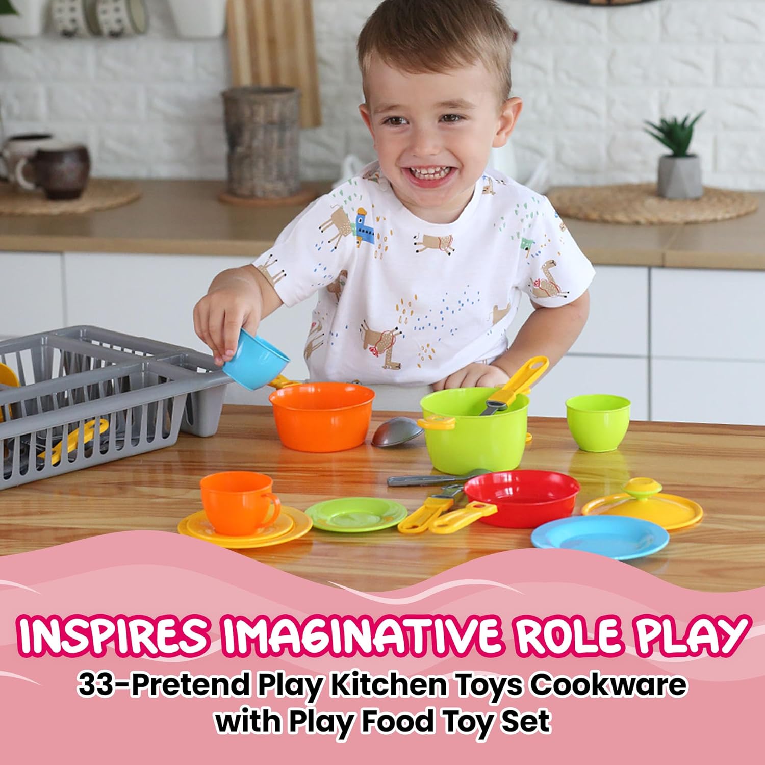 Kitchenware Playset – 33pcs Toddler Play Kitchen Nigeria Ubuy