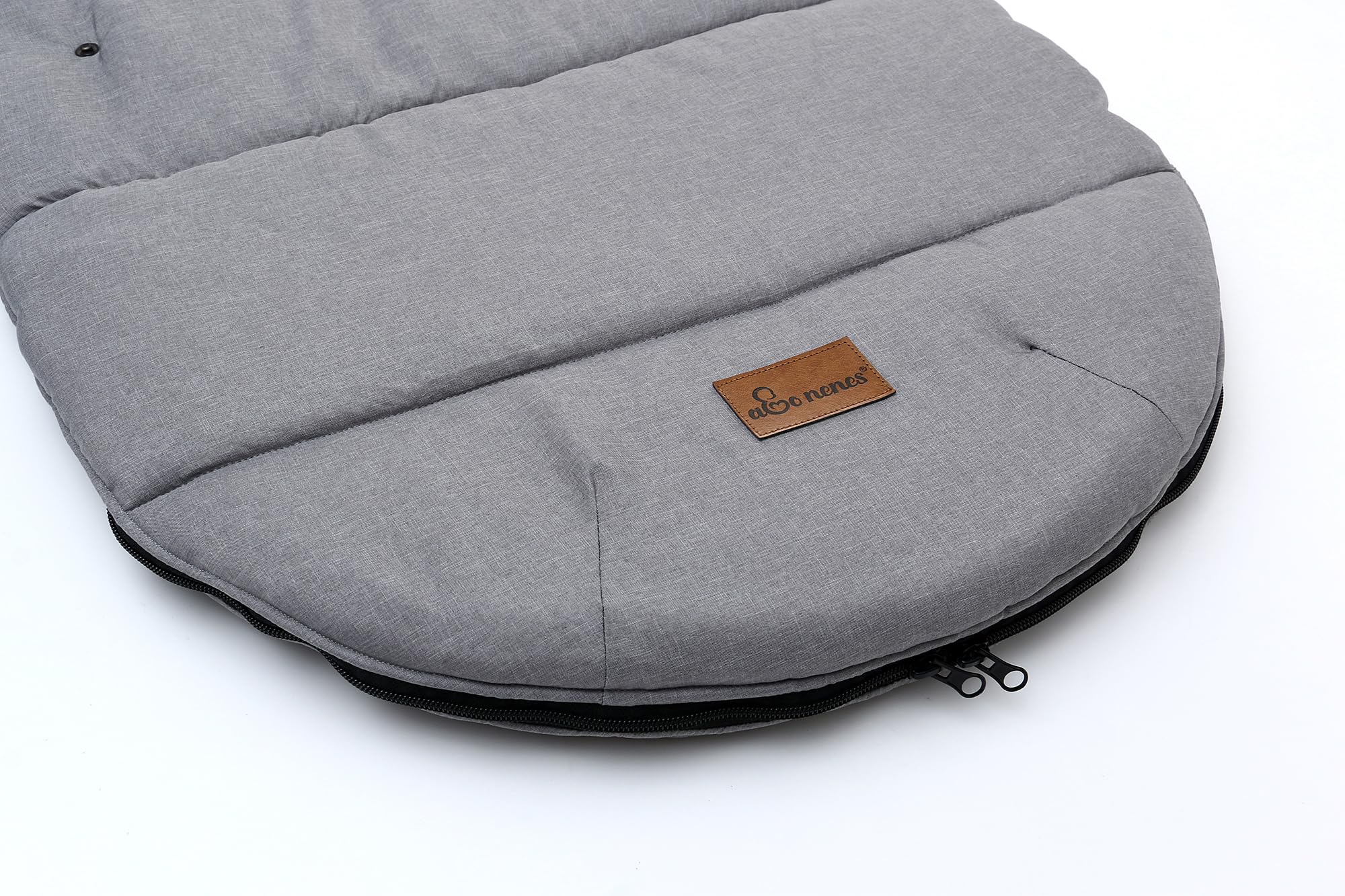 Saco universal para cochecito, forro para cochecito de bebé, universal, acogedor, impermeable y resistente al viento, 90 x 52 cm, gris