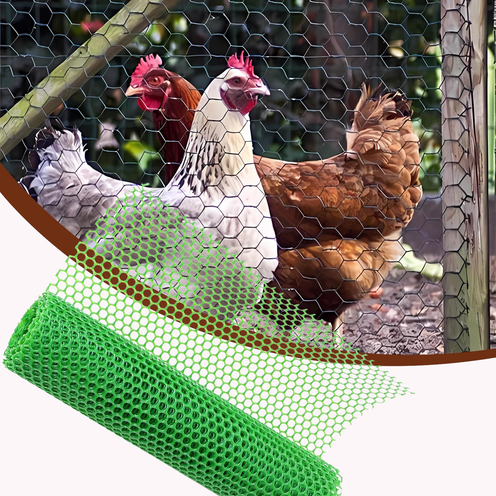 HQQMNY Fence Net Plant Climbing Net 0.5 m x 3 m Plastic Fence Plastic Mesh Made of HDPE Rot Proof Grid Fence Green Net Hole: 1.2 cm