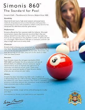 Iwan Simonis 860 Pool Billiard Table Cloth - Authorized Dealer (Simonis Green, 8 ft Oversized)
