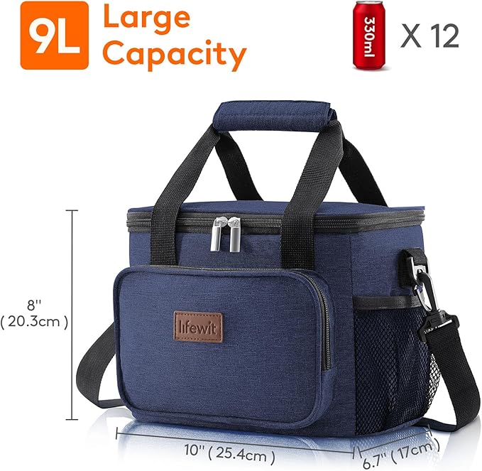 Usability is further enhanced by its lightweight nature and reusable design, promoting sustainability. The bag features a sturdy handle and an adjustable shoulder strap for convenient carrying options. Its thoughtful design makes the Lifewit Large Lunch Bag not only functional but also a stylish accessory, perfectly suited for individuals looking to enjoy their meals with ease, whether at work or during leisure activities.