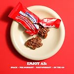 Barebells Barres de protéines molles Marshmallow Peanut Road - 12 Compte, 1.9oz Barres - Snacks nutritionnels avec 16g de protéines élevées - Treat au chocolat fluffy 2g Total des sucres - Bars pour le petit déjeuner