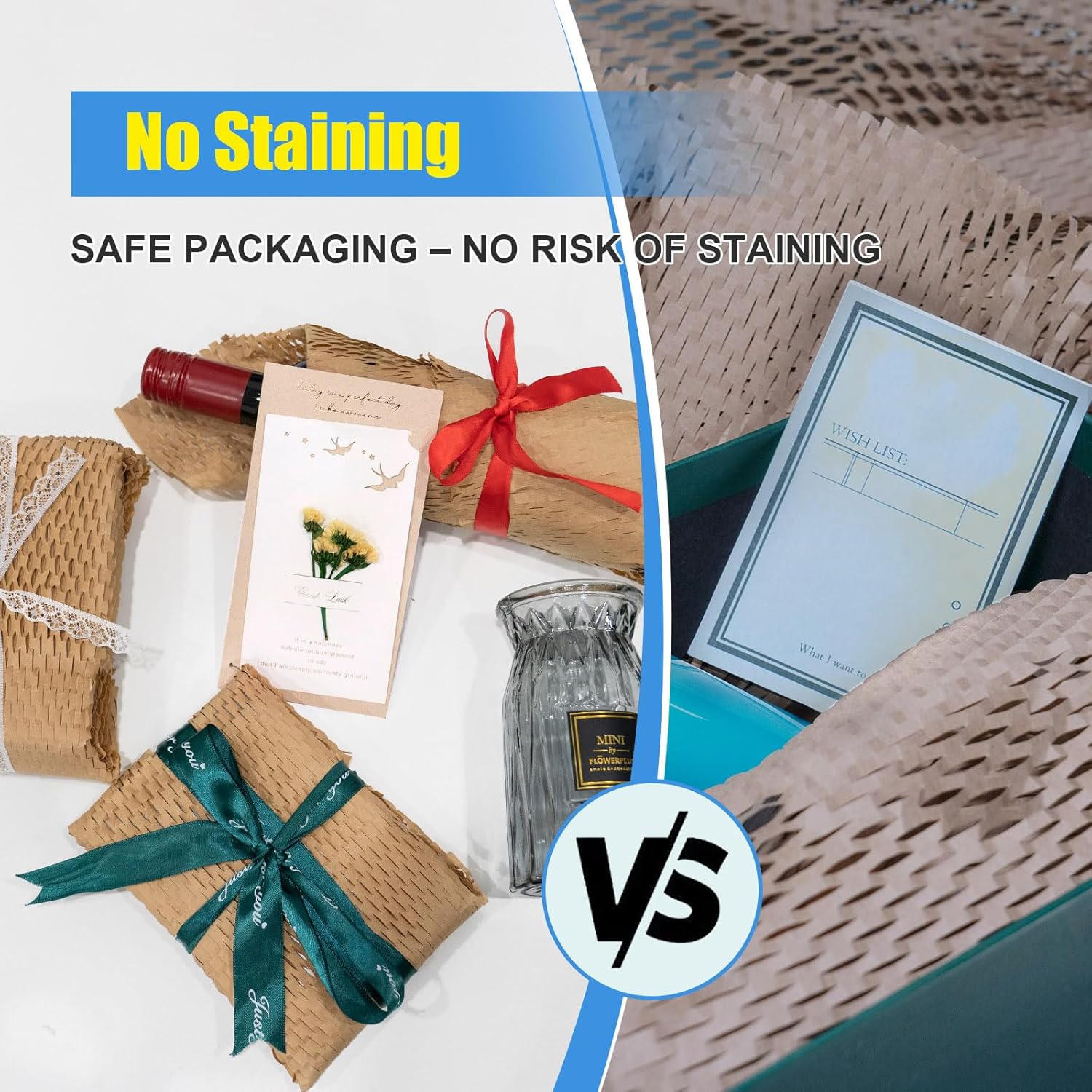 Honeycomb Packing Paper Roll 12" x 295 FT with Fragile Stickers– Biodegradable Cushioning Wrap for Moving, Shipping & Gift Wrapping – 100% Recyclable, FSC Certified Eco-Friendly Packaging