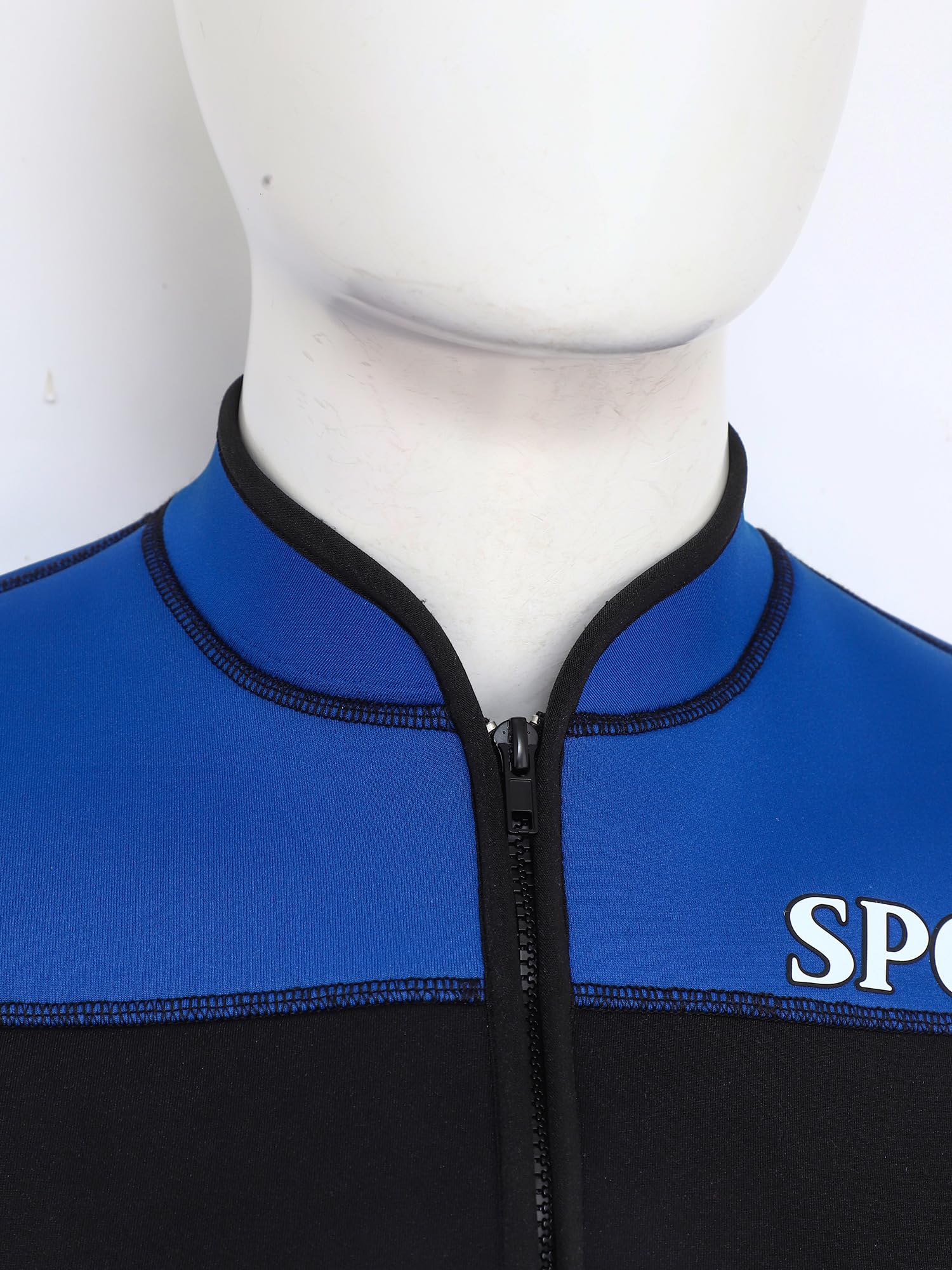 Maillots De Bain De Plongée Homme Rashguard Gilet Surf Combinaison Plongée sans Manches pour Adultes Équipement Sports Nautiques Surf Noir Bleu XL