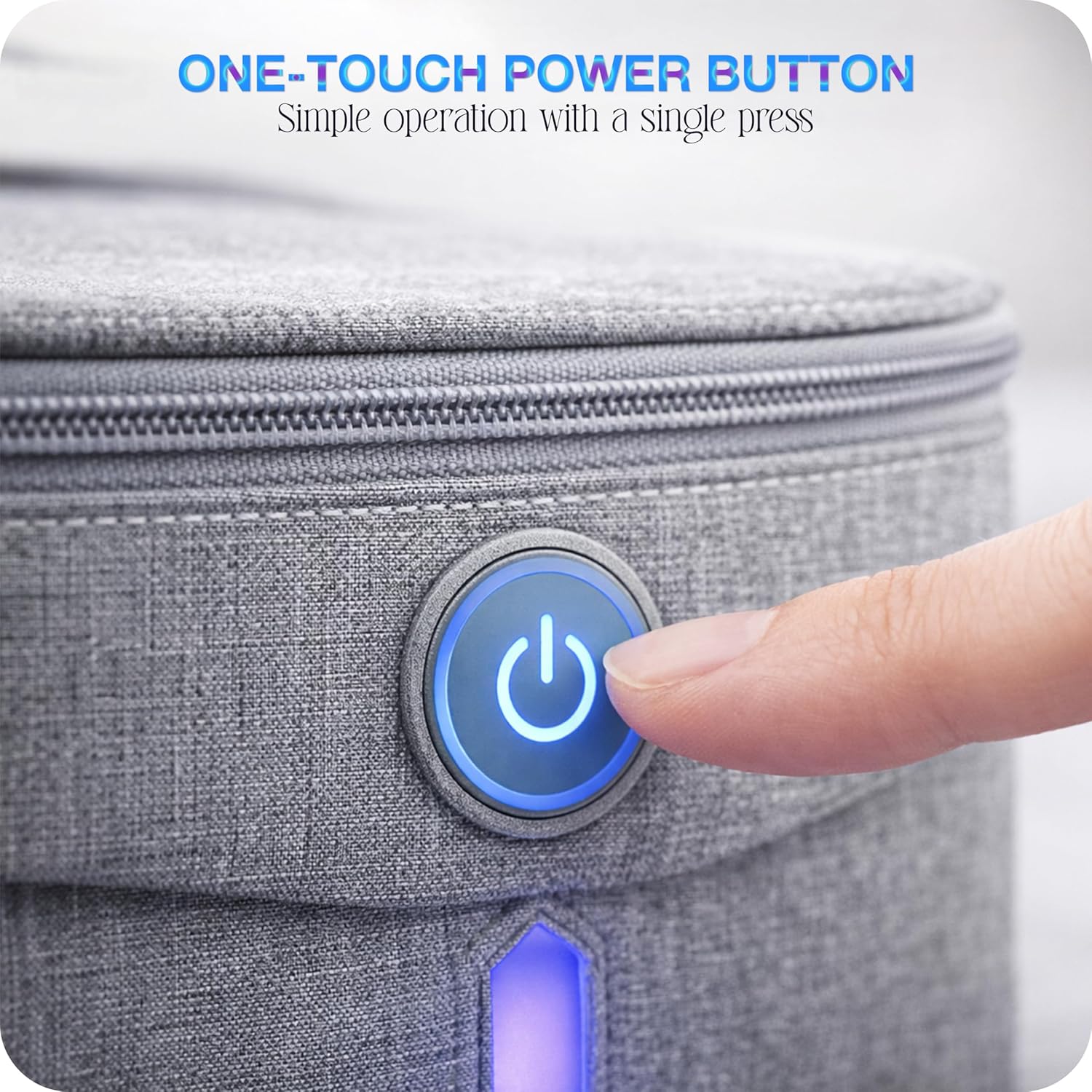 Brookstone UV Light Bag, Portable Sterilizing Bag for Everyday Items, Including Smart Phones, Masks and Small Gadgets, Quick Sterilization