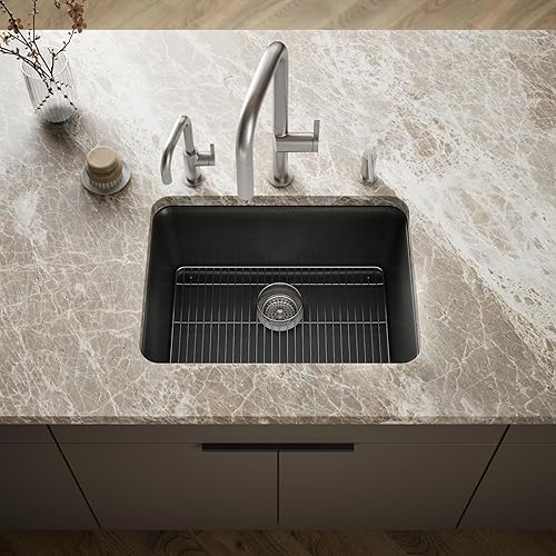 Miniatura 2 de KOHLER 28001-CM7 Cairn Fregadero, 24 pulgadas, grafito mate