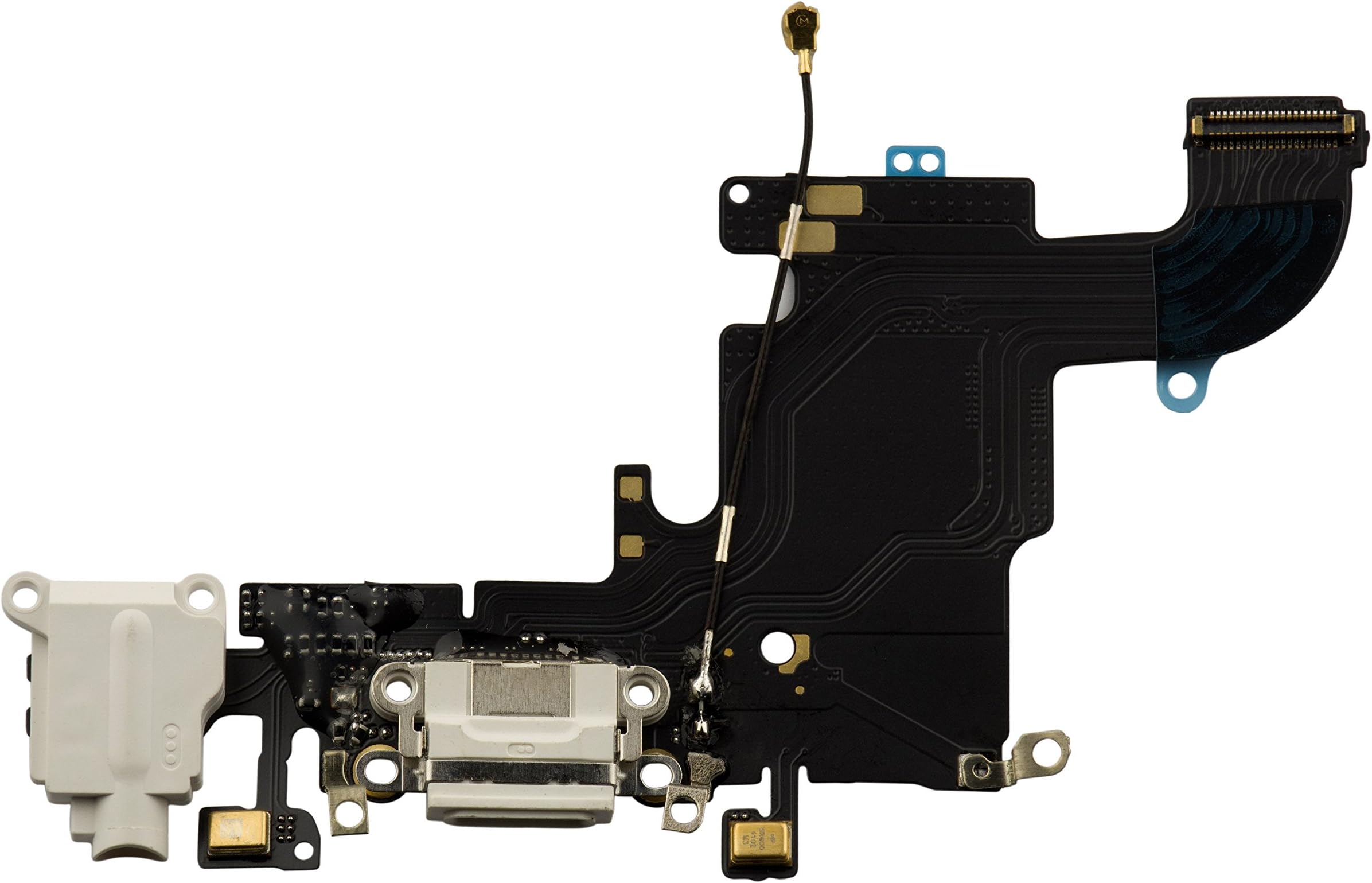 BAT Fix Charging Port Headphone Jack Flex Cable Replacement for iPhone 6S (White)