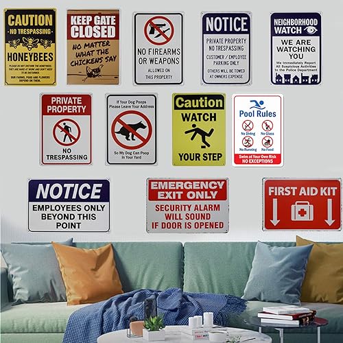 Miniatura 7 de AEIOUO - Cartel de metal para exteriores de metal para exteriores con mensaje "Clean If Your Dog Poops Please Leave Your Address So My Dog Can Poop