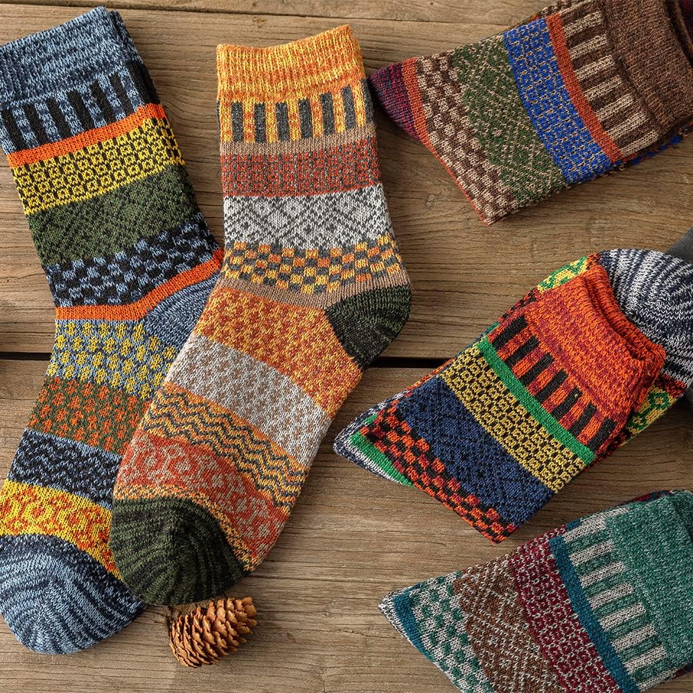 5 Pack Winter Socks For Women - Knitted Socks, Thick, Warm, Soft, Free Size 6-11 - Image 7