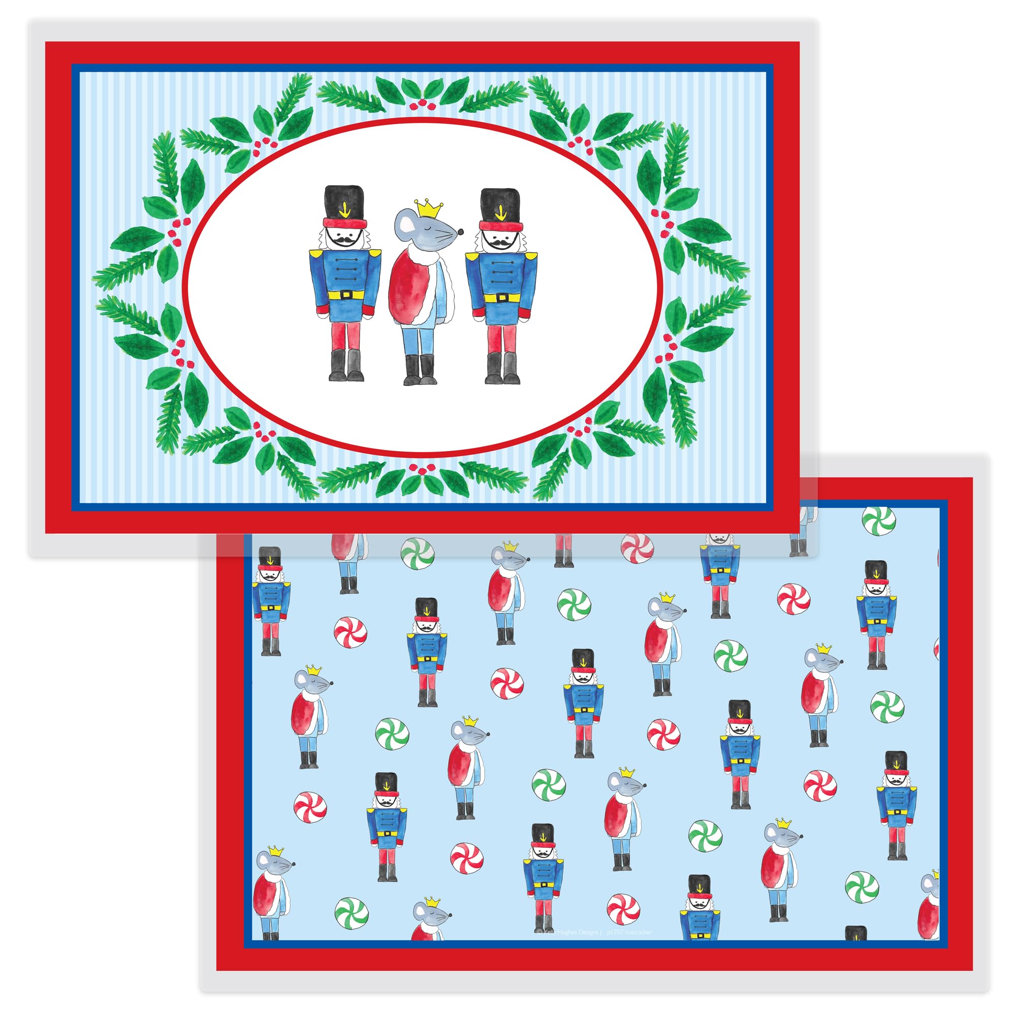 Nutcracker Christmas Placemat for Kids by Kelly Hughes, Laminated, Made in The USA