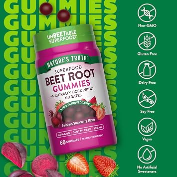 Nature's Truth Beet Root Gummies | 60 Count