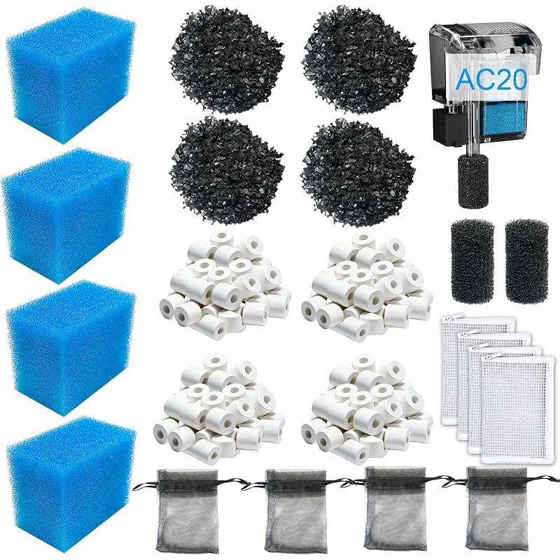 Kit de manutenção de mídias para filtro de aquário Fluval AC20/AquaClear 20 Aolleteau