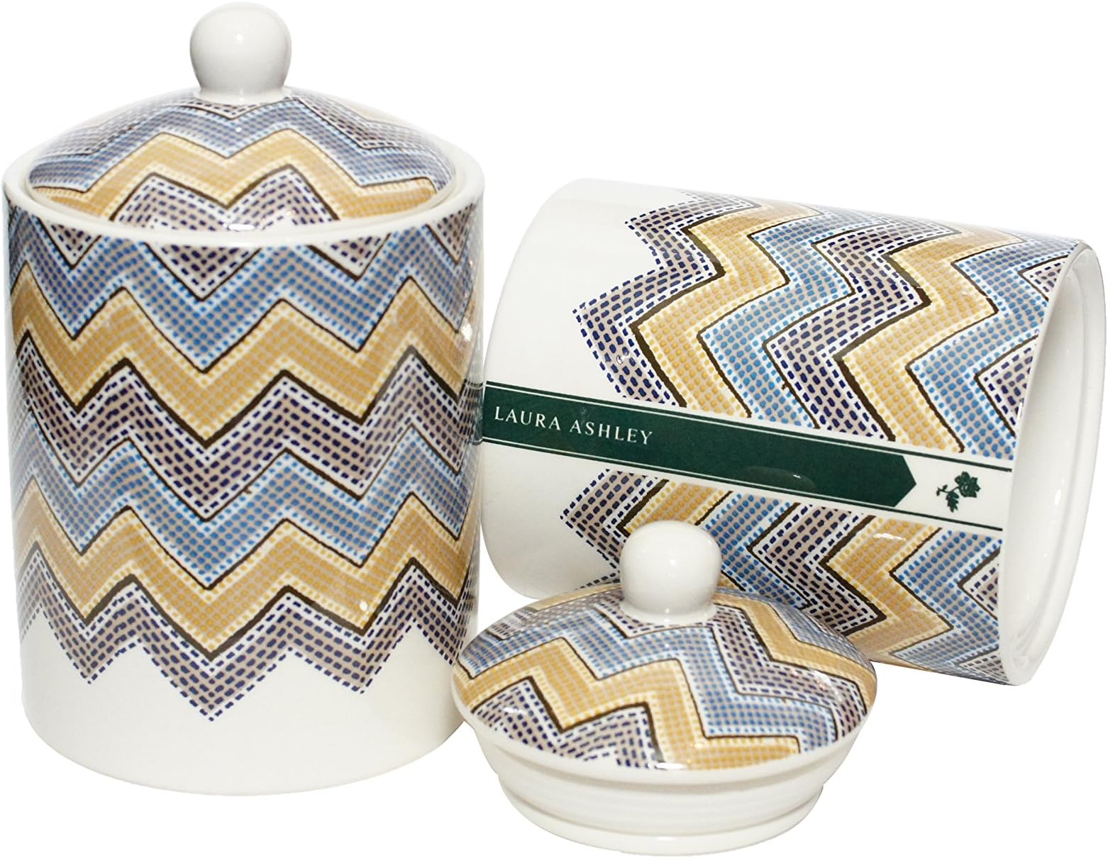 Thompson Ferrier Laura Ashley Lidded Jar Citrus Zest and Patchouli Candle (Rickrack)