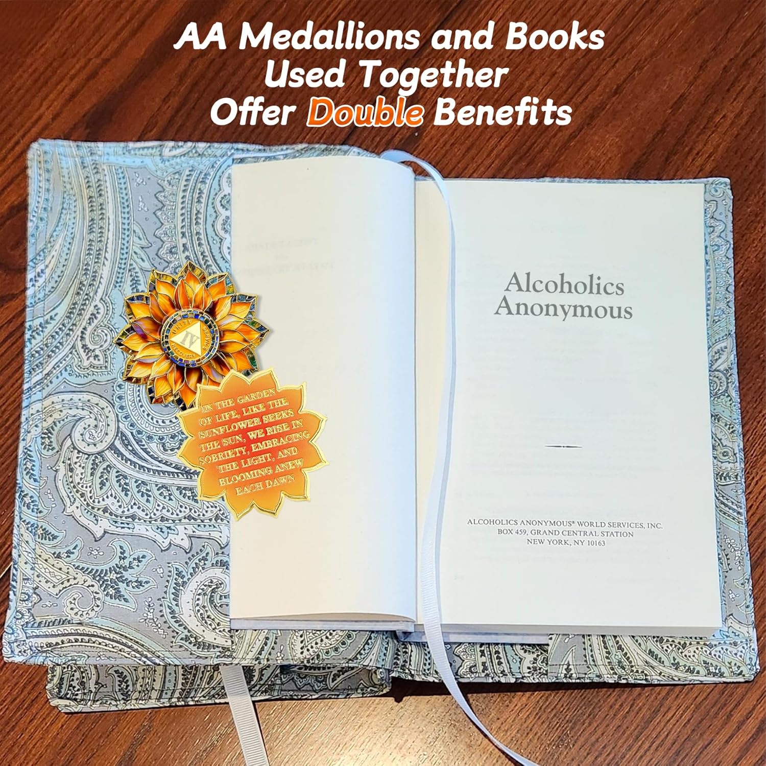 Sunflower 4 Year Sobriety Coin - Colorful Glass Broken and Rebuilt AA Coins - Four Year Addiction NA AA Chips and Medallions - 1-20 Celebrate Living Clean Alcoholics Anonymous Gifts for Men Women