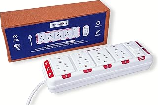 Amonics Smart Wi-Fi, Alexa & Remote Enabled 4 Way Power Socket Board Suitable for Home Appliances Automation & Controlled Remotely, with Remote (Cable Length: 3 Meter)
