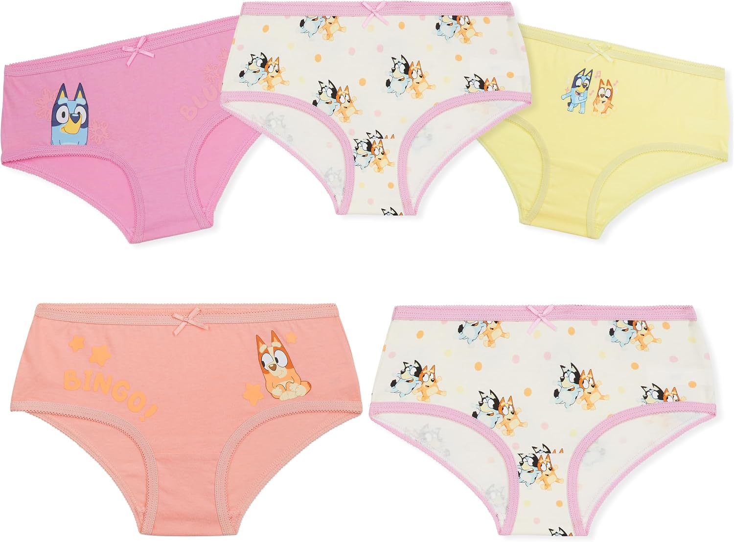 Get Trend Hello Kitty | Paw Patrol | Bluey Girls’ Underwear Briefs, 5 Pack