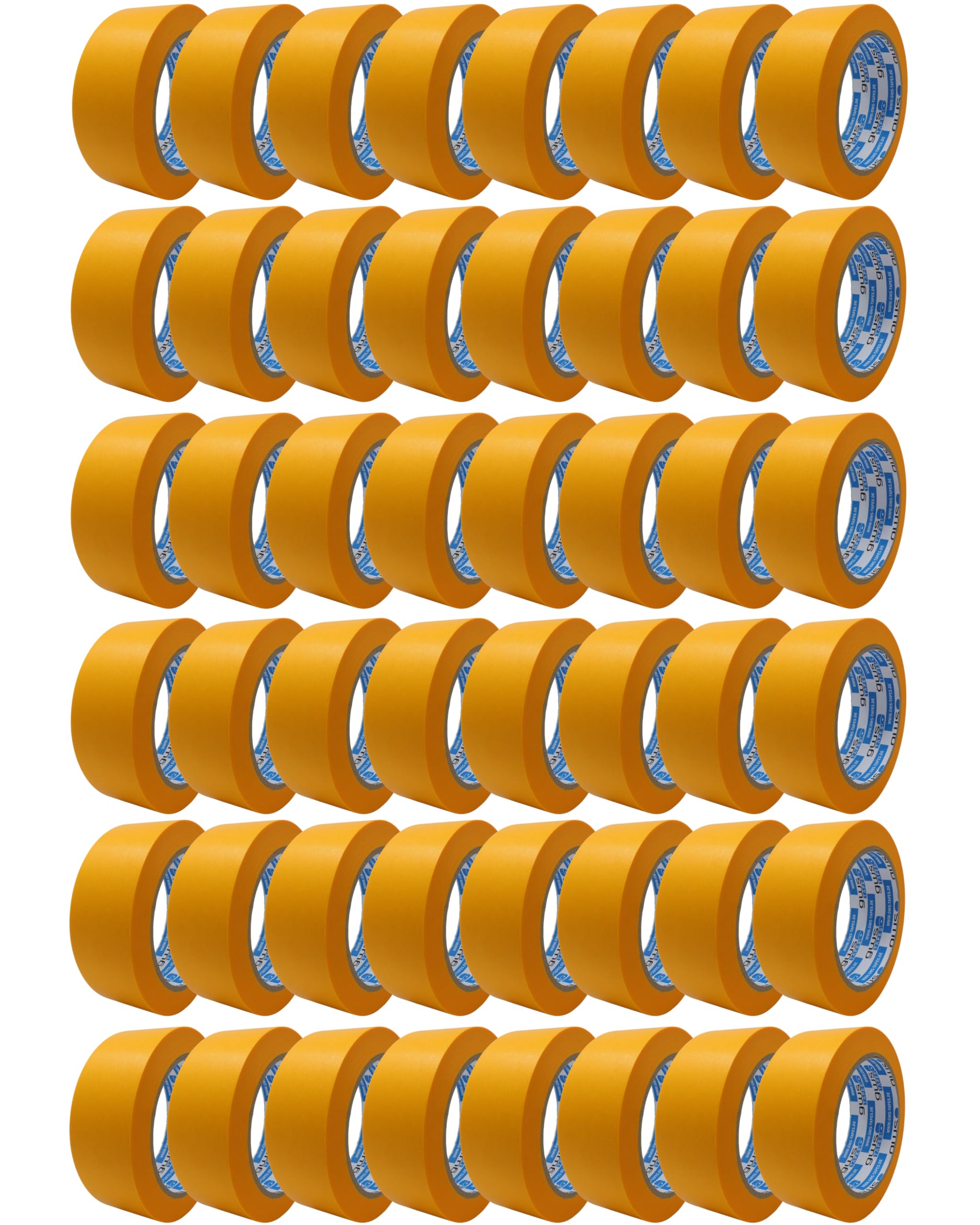 gws 48 Rollen Goldband, Malerband zum Abkleben zum Streichen, Malen, Lackieren, Basteln und vielem mehr, Maler-Abdeckklebeband, Rückstandsfrei entfernbar, dünn & stabil mit je 50 m x 30 mm