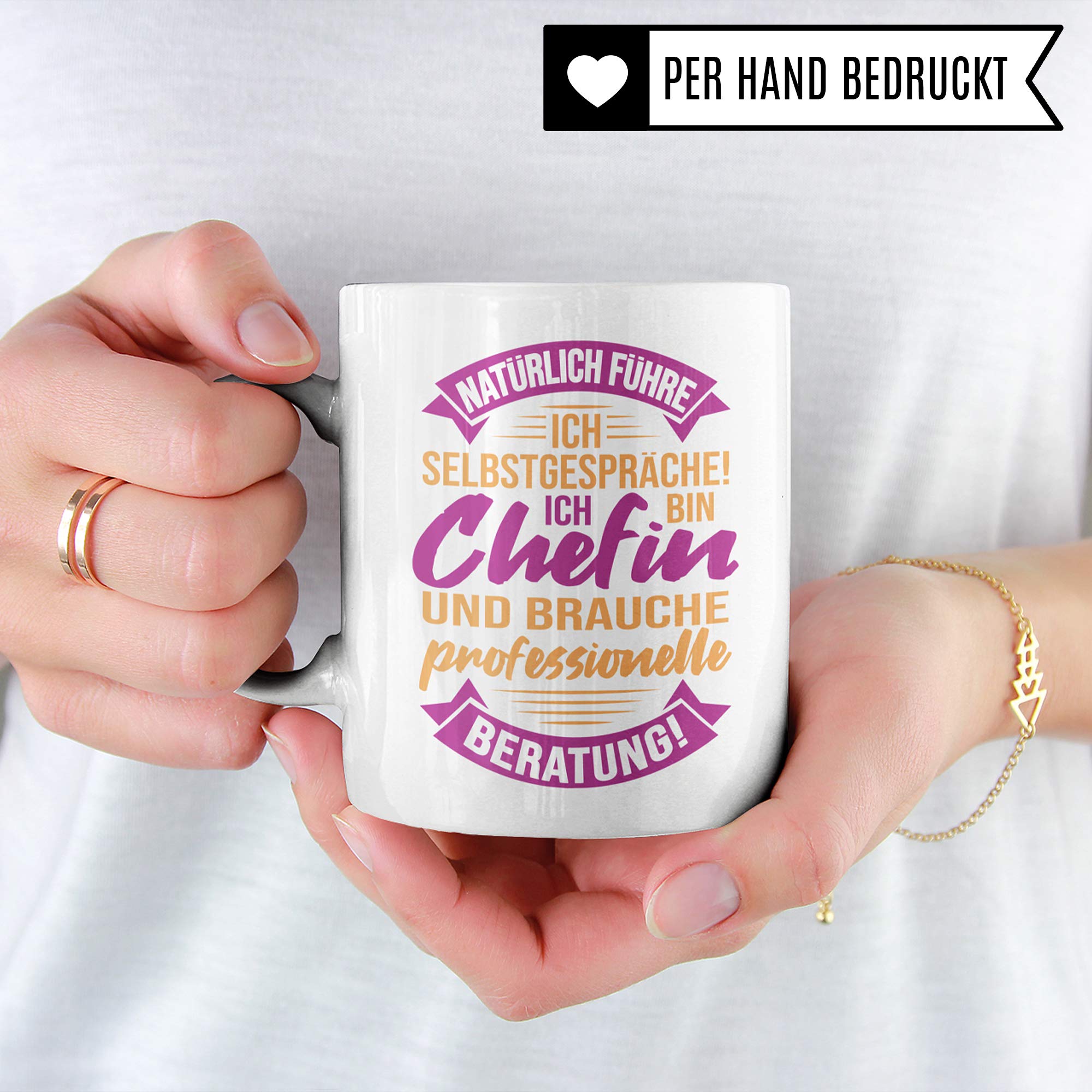 Pagma Tazza Divertente 'Chefin' In Ceramica 330 Ml - Idea Regalo Per Capo, Collega, Addio, Compleanno, Natale - 2