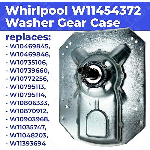Miniatura 2 de W11454372 - Caja de engranajes para lavadoras Whirlpool Kenmore con eje de 5 3/16 pulgadas, sello de 2.52 pulgadas