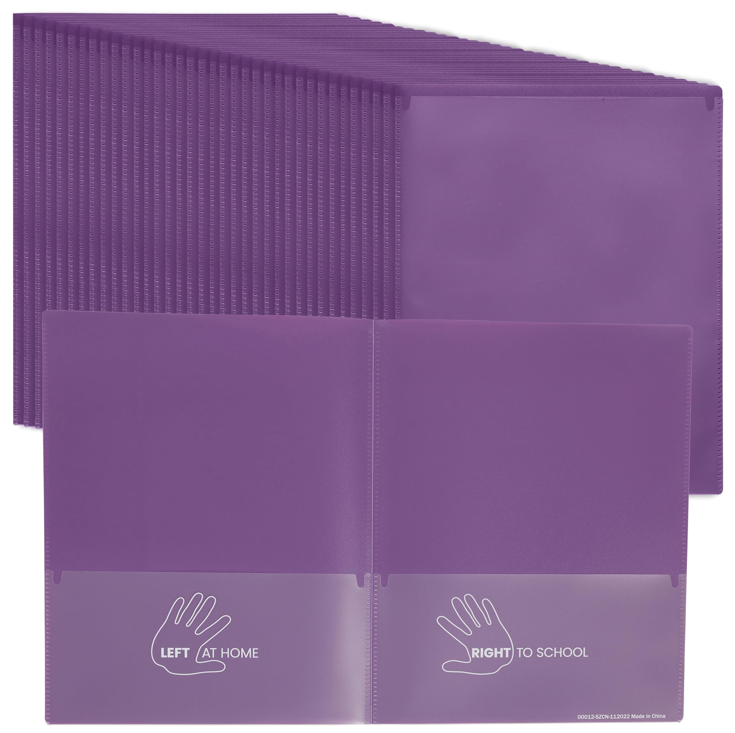 ECR4Kids 2-Pocket Parent-Teacher Communication Folder, 36-Piece, Purple