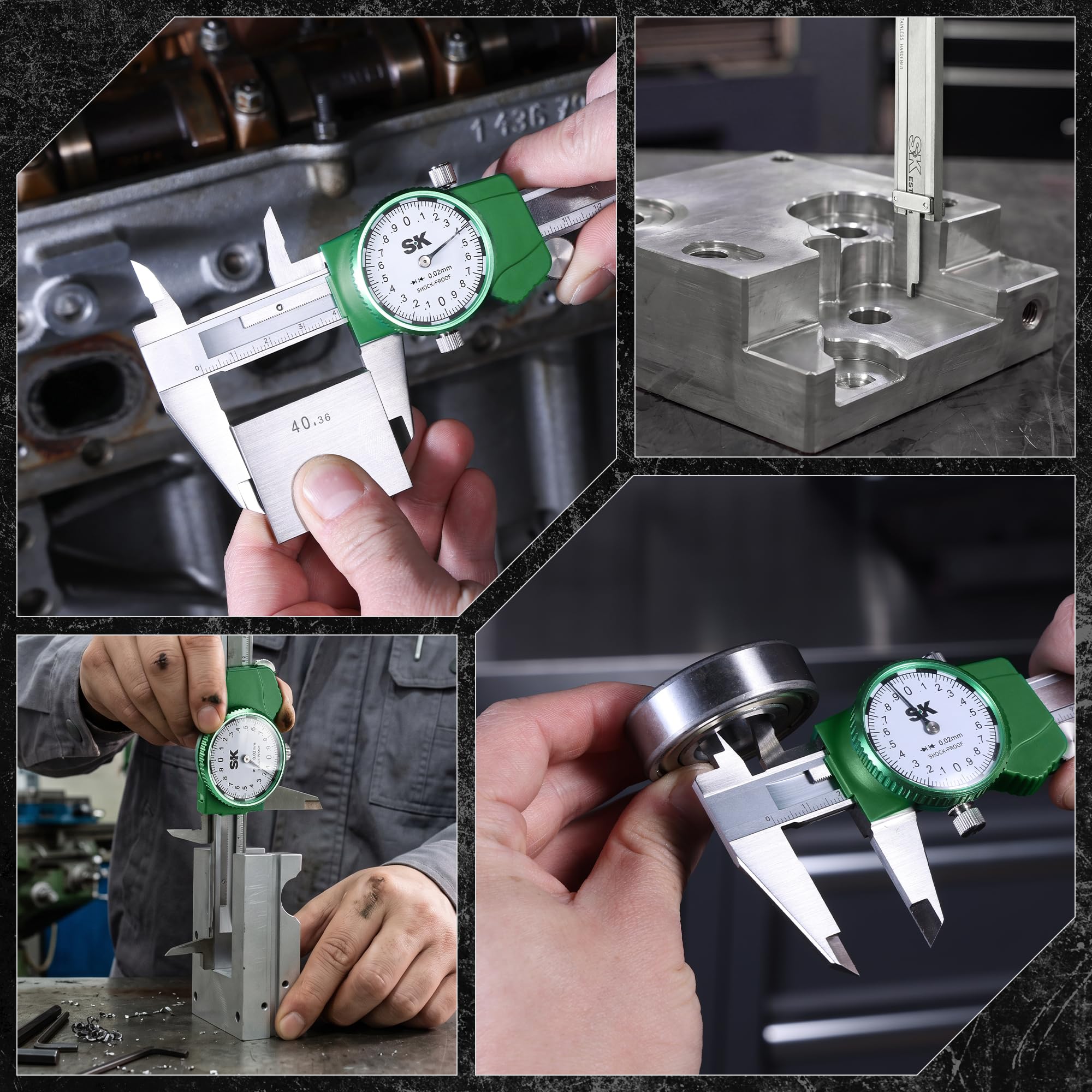 SK Metric Dial Caliper - 150mm Precision Tool -9