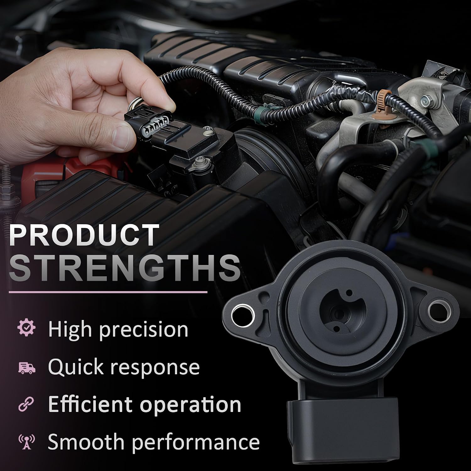 TPS Throttle Position Sensor MD615571 Compatible with Mitsubishi 2002 2003 2004 2005 2006 2007 02 03 04 05 06 07 Lancer L4 2.0L