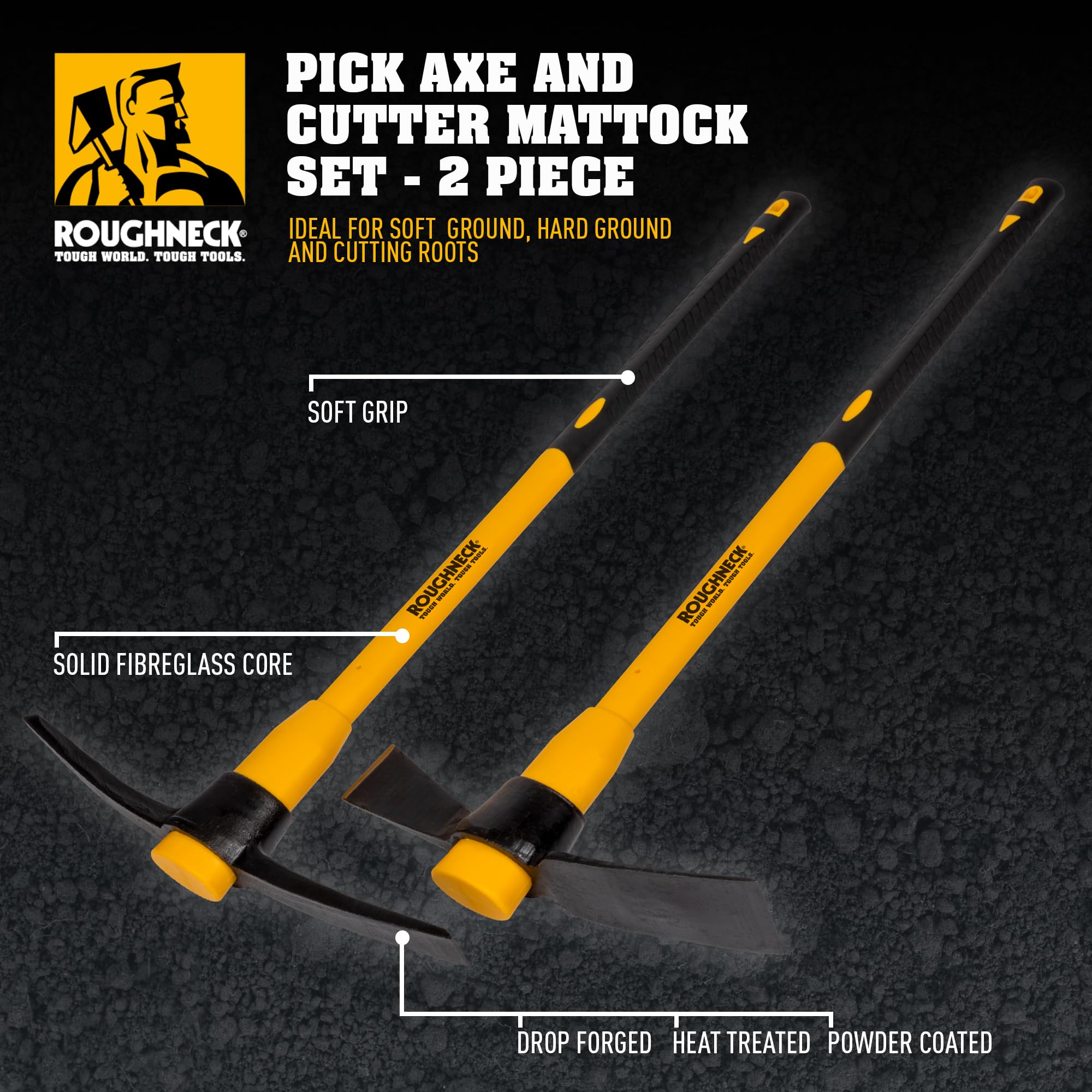 Roughneck ROU64104 Mattock & Pick - Juego de 2 palillos