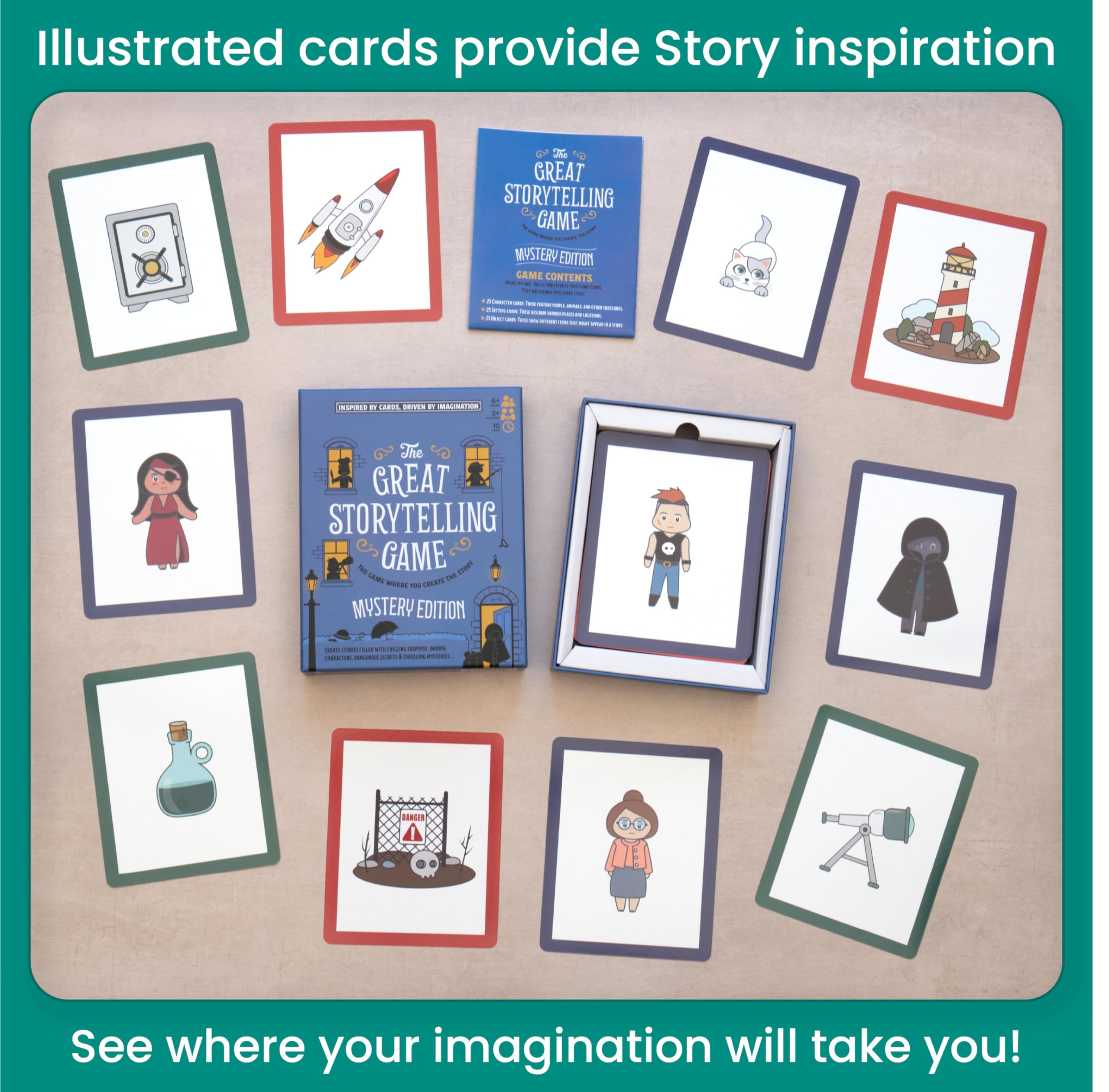 Kuckoo Games: The Great Storytelling Game - the game where you create the story (Mystery Edition), Medium - Image 3