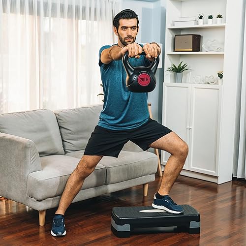 Miniatura 5 de BalanceFrom Juego de pesas rusas de agarre ancho, varios tamaños