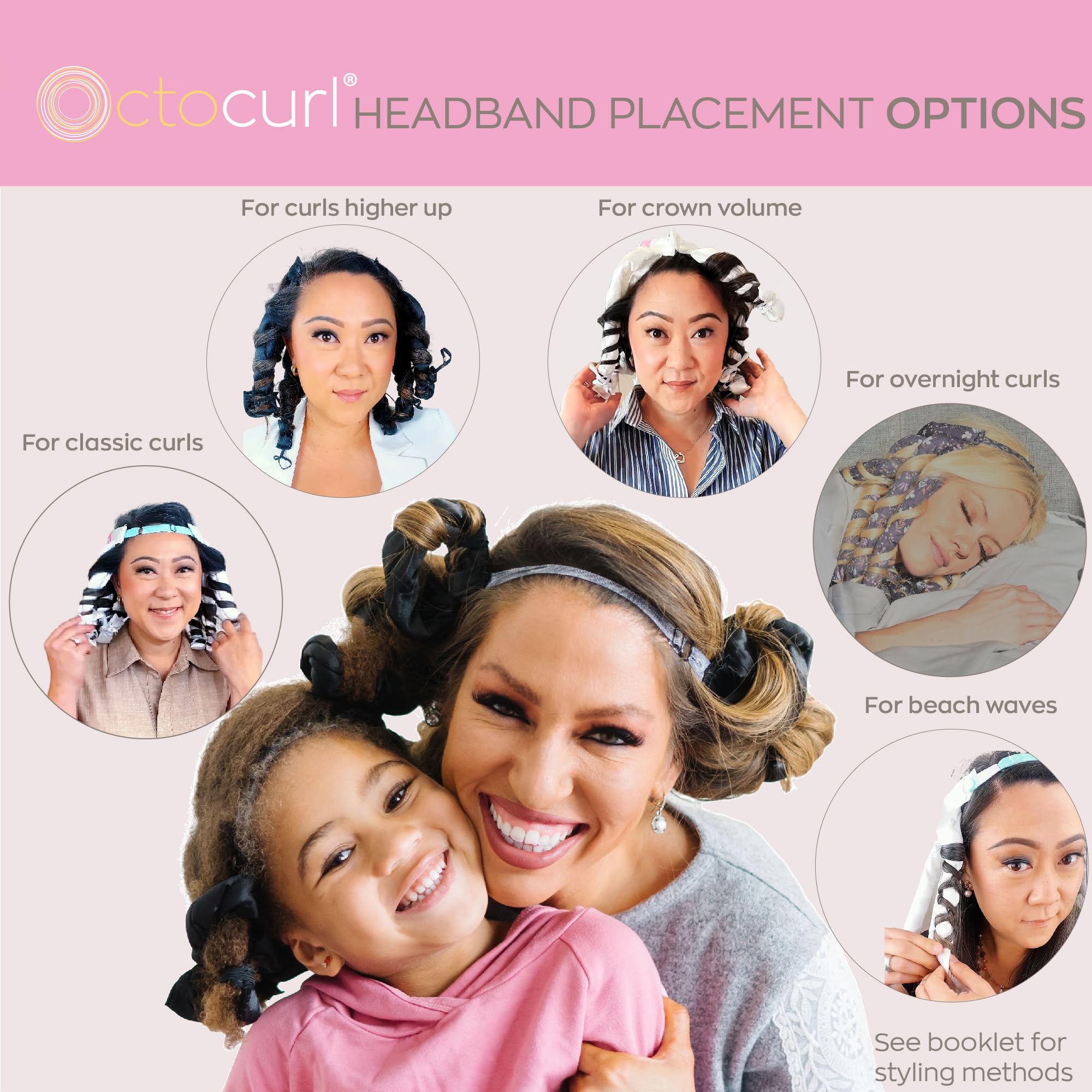 Octocurl Heatless Curls Headband Hair Curlers To