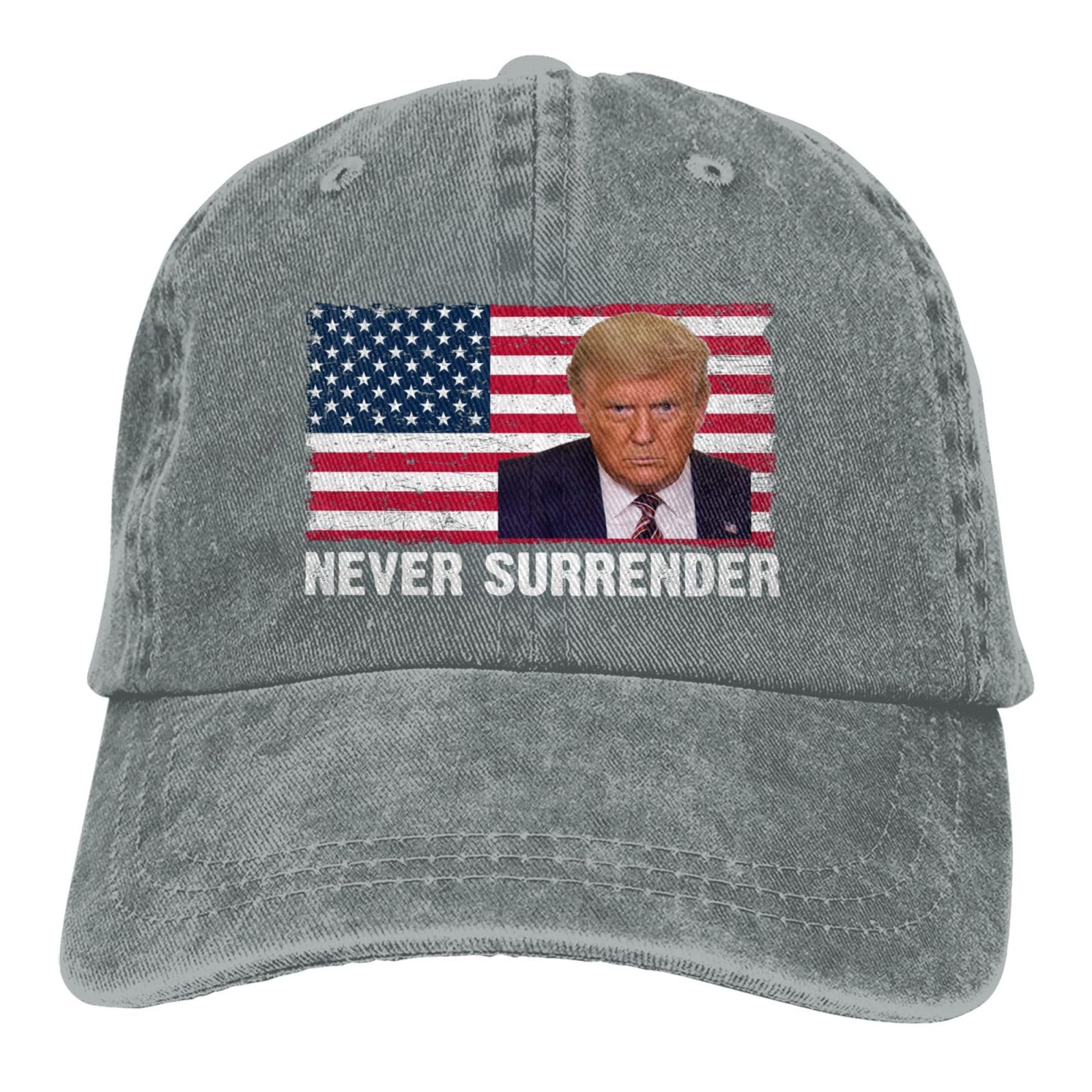 GenericTrump Never Surrenders Mug Shot Mugshot August 24 2023 2024 Hat Fashion Cap Adjustable Strap for Men Women