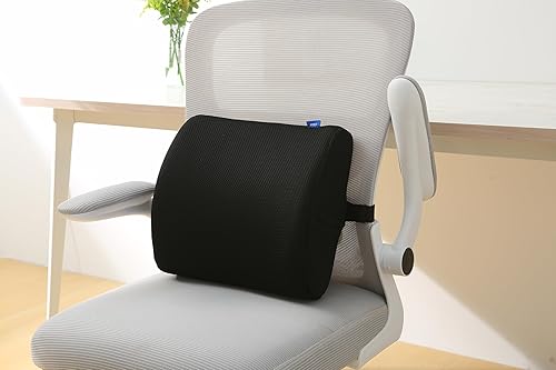 Miniatura 6 de CSDLF Almohada de apoyo lumbar para silla de oficina, automóvil, silla de juegos, sofá, cojín de espuma viscoelástica que promueve el alivio del