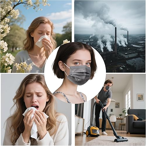 Miniatura 20 de akgk Mascarillas desechables 100 unidades, máscara facial protectora de 3 capas, máscaras faciales verdes Verde1