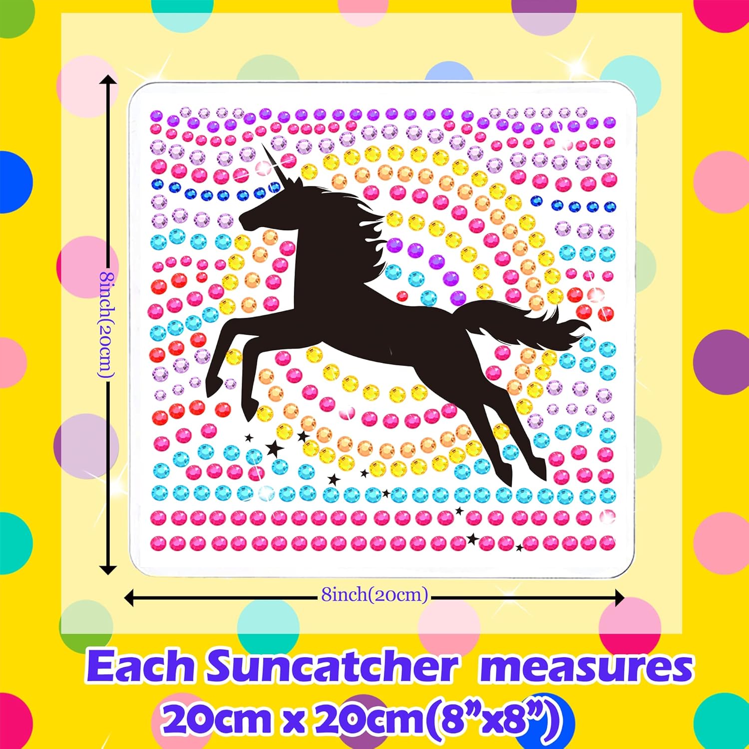 Chennyfun Suncatcher Craft Kits for Kids, Arts and Crafts for Kids, Big