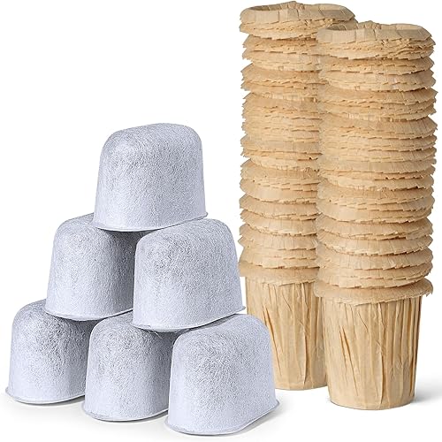 Paquete de 6 filtros de agua y 100 filtros de café sin blanquear K-Carafe desechables (producto agregado)