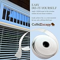 Vista 3 de COLLIDESCAPE Spiderweb - Cinta para Pájaros Transparente para Ventanas (3/4" x 20' - Cubre 1 a 2 paneles) Cintas Adhesivas para Pájaros
