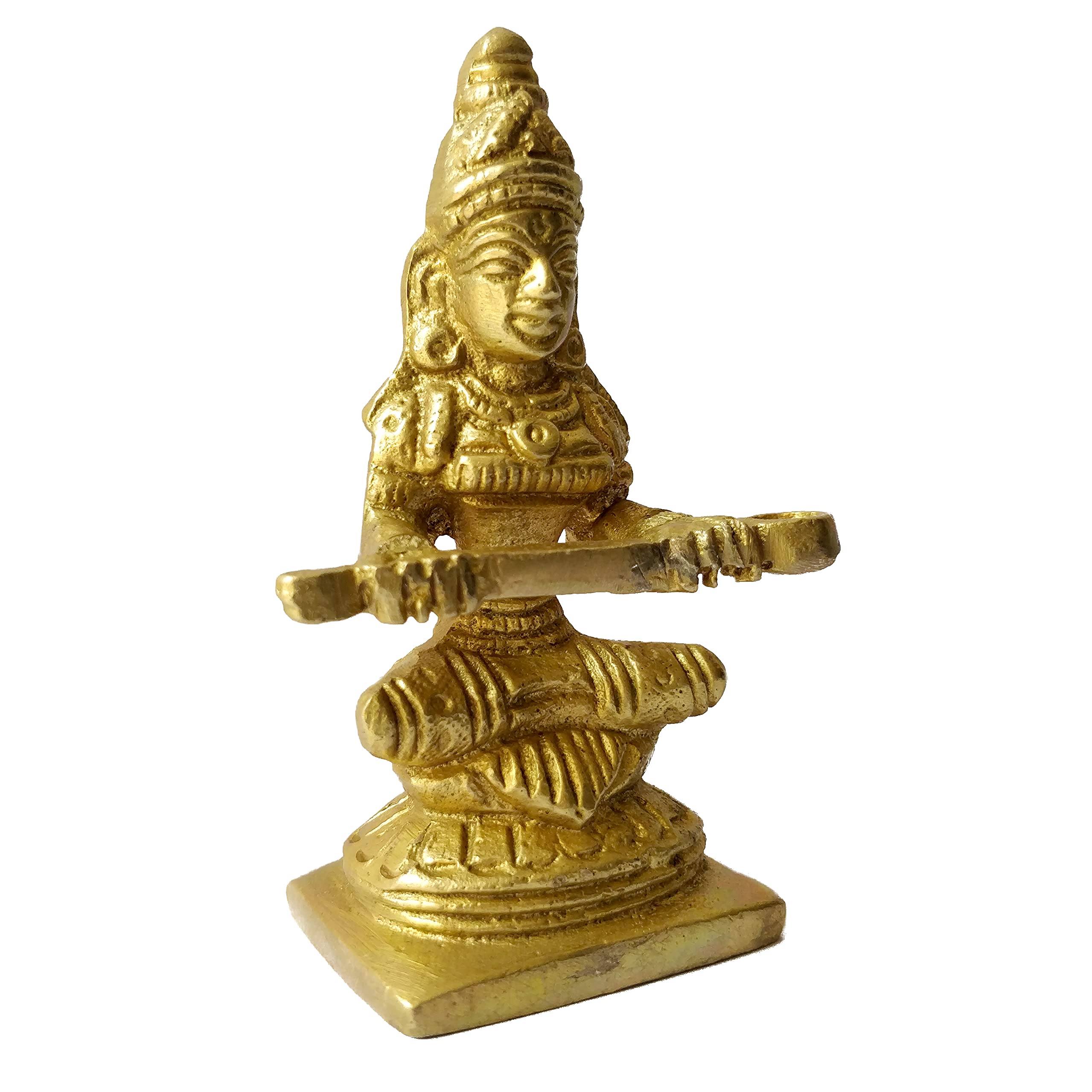 GURU JEE™ Brass Statue Goddess Annapurna Devi Idol Small Art Goddess of Food Annapurna Murti for Pooja Temple Aarti Religious Gifts - Image 3 thumbnail