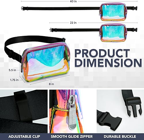 Miniatura 10 de Riñonera diaria para mujeres y hombres  Riñonera  Riñonera ligera para viajes, deportes, senderismo, Negro - 1 bolsillo, Riñonera